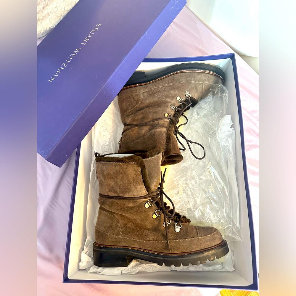Stuart Weitzman Luge Velure Women Combat boots